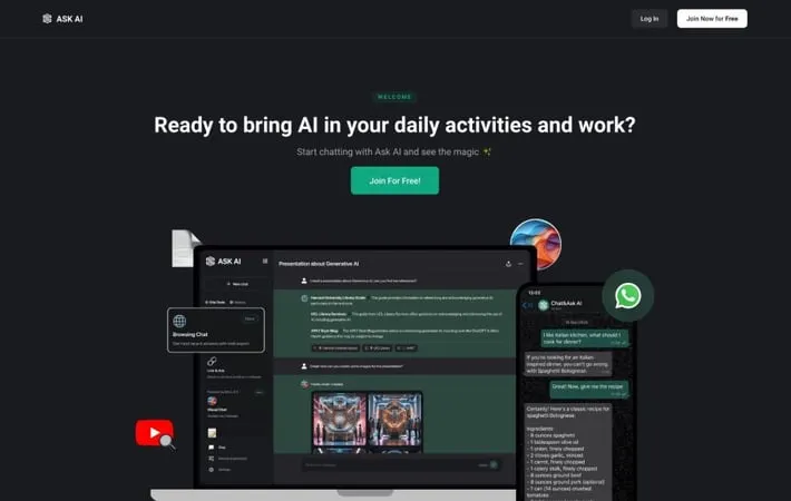 Ask AI - AI Powered Chat Bot Assistant